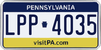 PA license plate LPP4035