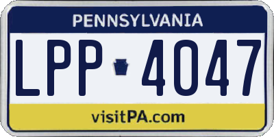 PA license plate LPP4047