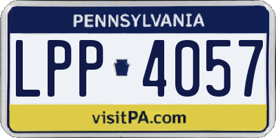 PA license plate LPP4057