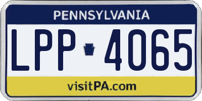 PA license plate LPP4065