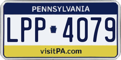 PA license plate LPP4079