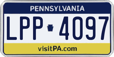 PA license plate LPP4097