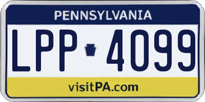 PA license plate LPP4099