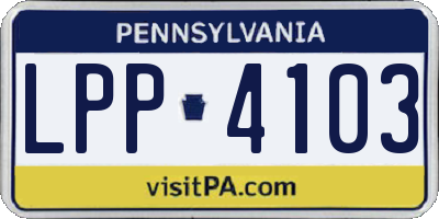 PA license plate LPP4103