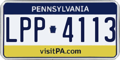 PA license plate LPP4113