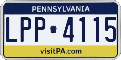 PA license plate LPP4115