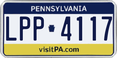 PA license plate LPP4117