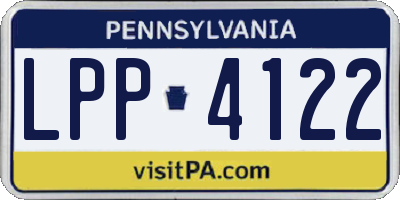 PA license plate LPP4122