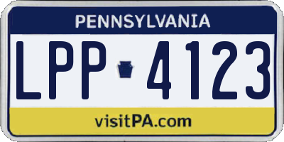 PA license plate LPP4123
