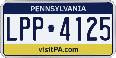 PA license plate LPP4125