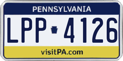 PA license plate LPP4126