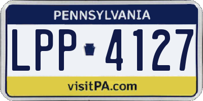 PA license plate LPP4127