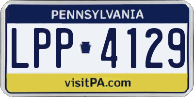 PA license plate LPP4129