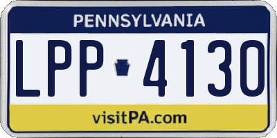 PA license plate LPP4130