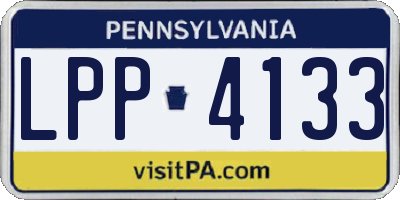 PA license plate LPP4133