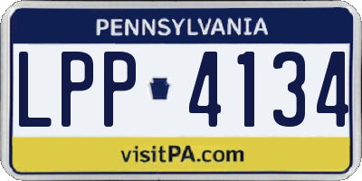 PA license plate LPP4134