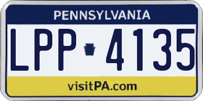 PA license plate LPP4135