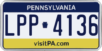 PA license plate LPP4136