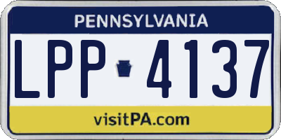 PA license plate LPP4137