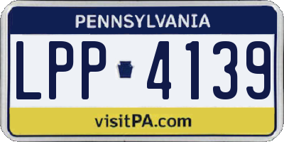 PA license plate LPP4139