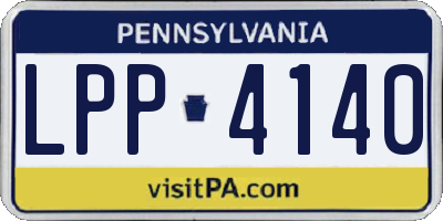 PA license plate LPP4140