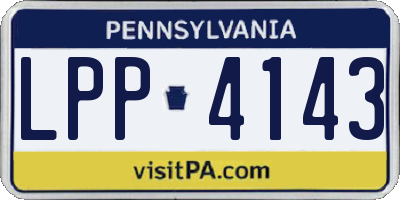 PA license plate LPP4143