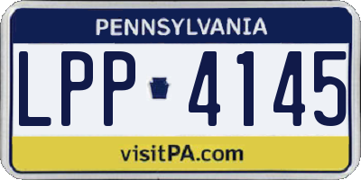 PA license plate LPP4145