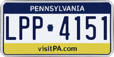 PA license plate LPP4151