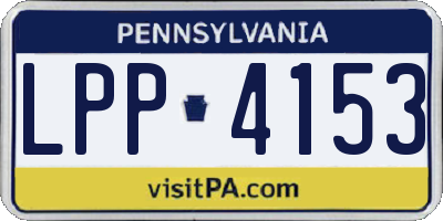 PA license plate LPP4153