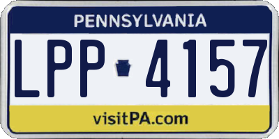 PA license plate LPP4157