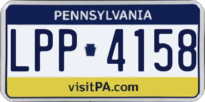 PA license plate LPP4158