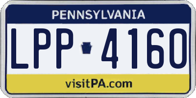PA license plate LPP4160