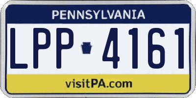 PA license plate LPP4161