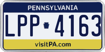 PA license plate LPP4163