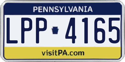PA license plate LPP4165
