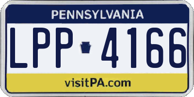 PA license plate LPP4166