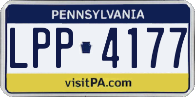 PA license plate LPP4177