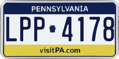 PA license plate LPP4178