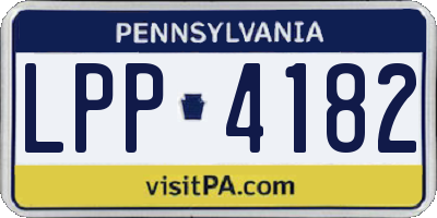 PA license plate LPP4182