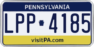 PA license plate LPP4185