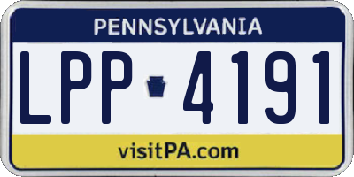 PA license plate LPP4191