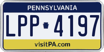 PA license plate LPP4197