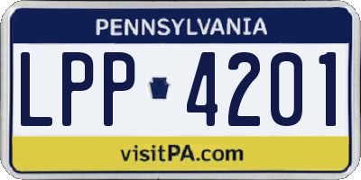 PA license plate LPP4201