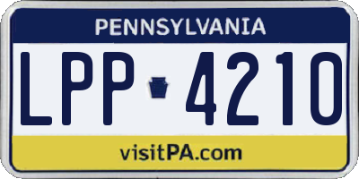 PA license plate LPP4210