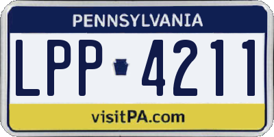 PA license plate LPP4211