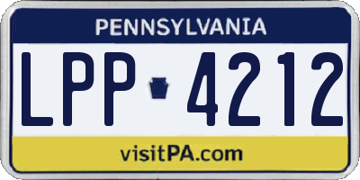 PA license plate LPP4212