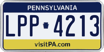 PA license plate LPP4213