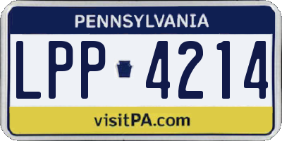 PA license plate LPP4214