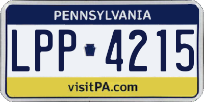 PA license plate LPP4215