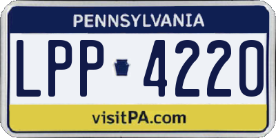 PA license plate LPP4220
